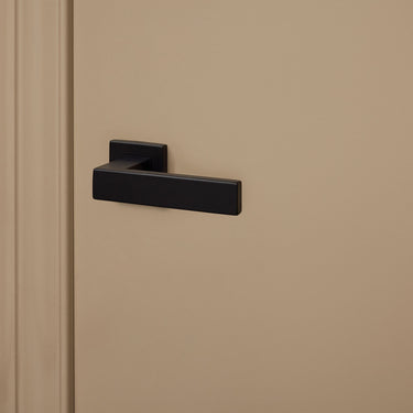 Imperio door handle black with square rosette