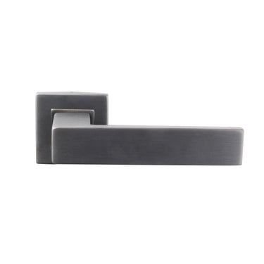 Imperio door handle Gun Metal PVD coated with square rose