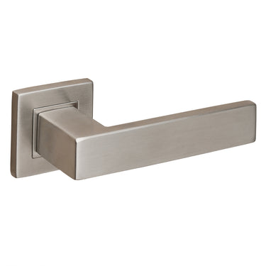 Imperio door handle stainless steel with square rosette