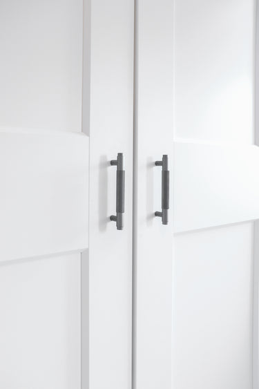 Handle Ribbed Anthracite 128 mm - Drilling distance 96 mm