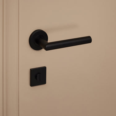Toilet lock black square rosette