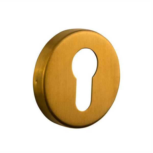 Cylinder rosettes matt gold round