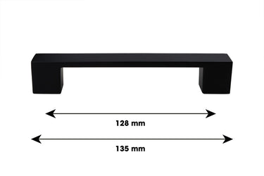 Black Cube Handle - Drilling Distance 128 mm