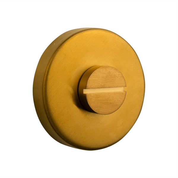 Toilet lock Matt gold round rosette