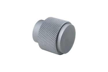 Cabinet knob Ribbed Anthracite 20x25 mm