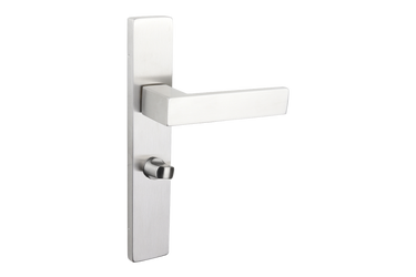 Imperio door handle stainless steel with rectangular shield WC63/8 bathroom lock