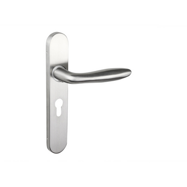 Pratona door handle stainless steel with rounded shield PC55