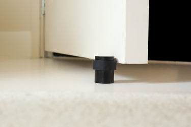 Door stopper black floor mounting 40 mm