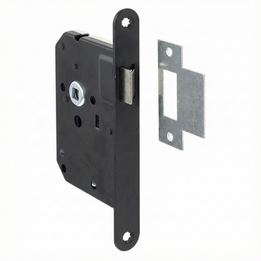 Barrel lock with black front plate