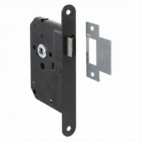 Barrel lock with black front plate