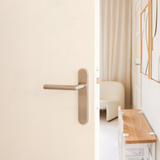 Mantua deurklink RVS op schild