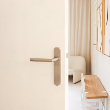 Mantua deurklink RVS op schild