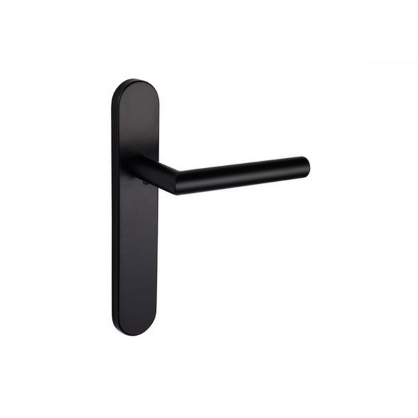 Mantua door handle black with rounded shield