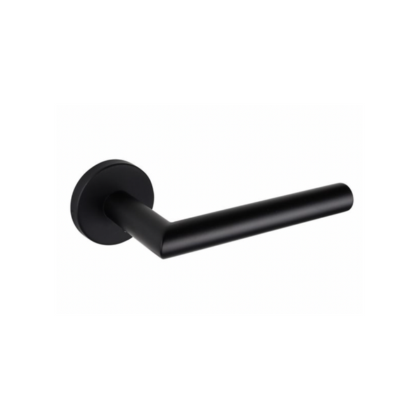 Mantua door handle black with round rosette