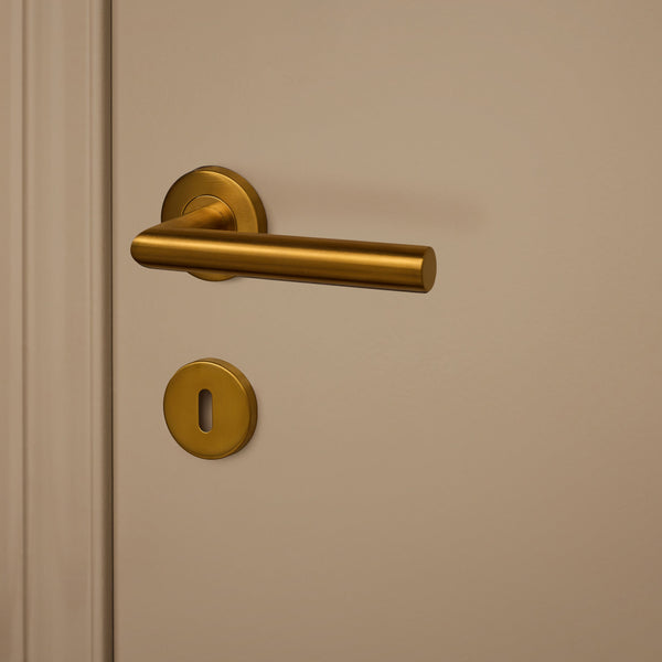 Key rosettes matt gold round