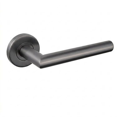 Mantua door handle Gun Metal PVD coated with round rose