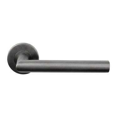 Mantua door handle Gun Metal PVD coated with round rose