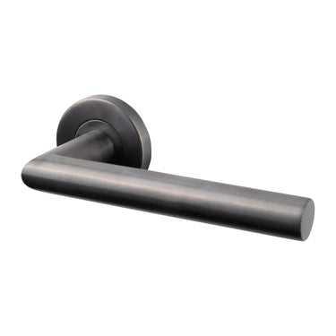 Mantua door handle Gun Metal PVD coated with round rose