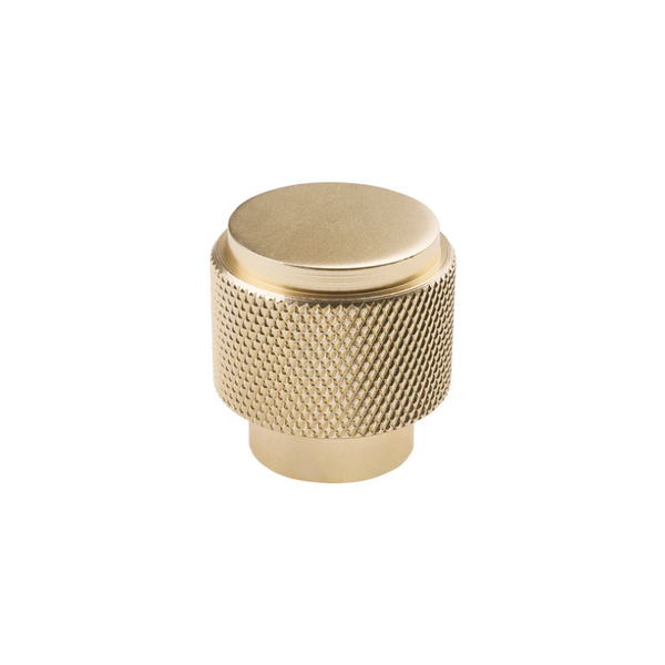 Cabinet knob Ribbed Satin gold 20x25 mm