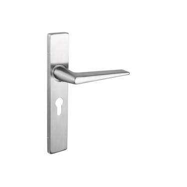 Modena door handle stainless steel with rectangular shield PC55