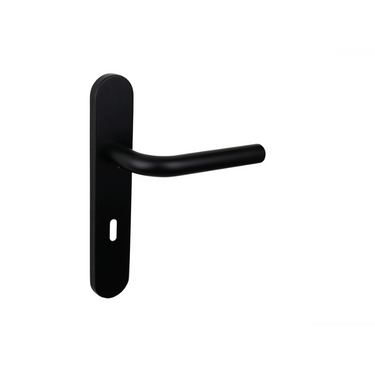 Oristano door handle black with rounded shield SL72