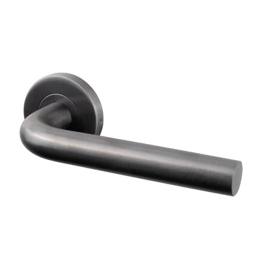 Oristano door handle Gun Metal PVD coated with round rose