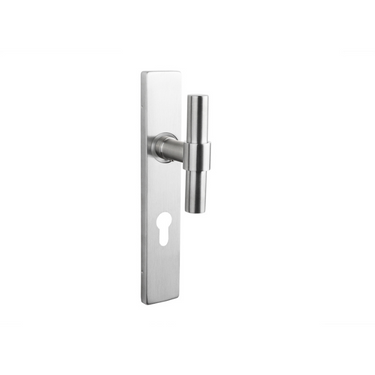 Pesaro door handle stainless steel with rectangular shield PC72