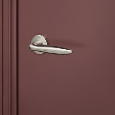 Pratona door handle stainless steel with round rosette