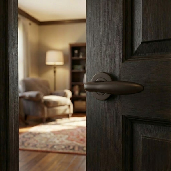 Pratona door handle bronze with round rosette