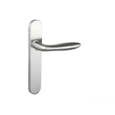 Pratona door handle stainless steel with rounded shield