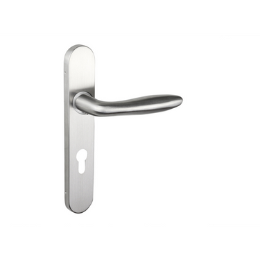 Pratona door handle stainless steel with rounded shield PC72