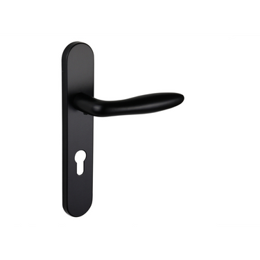 Pratona door handle black with rounded shield PC72