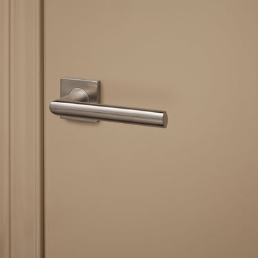 Ragusa door handle stainless steel with square rosette