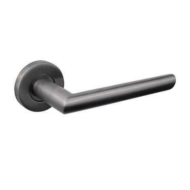 Ragusa door handle Gun Metal PVD coated with round rose