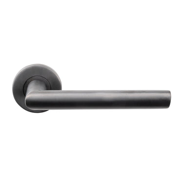Ragusa door handle Gun Metal PVD coated with round rose