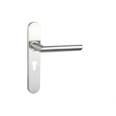 Ragusa door handle stainless steel with rounded shield PC55
