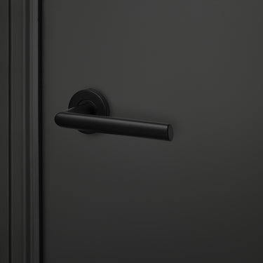 Ragusa door handle black with round rosette