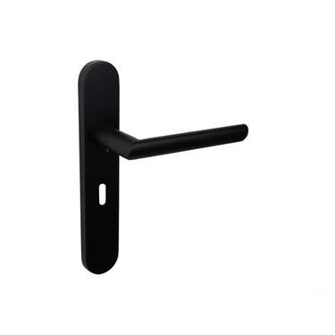 Ragusa door handle black with rounded shield SL56