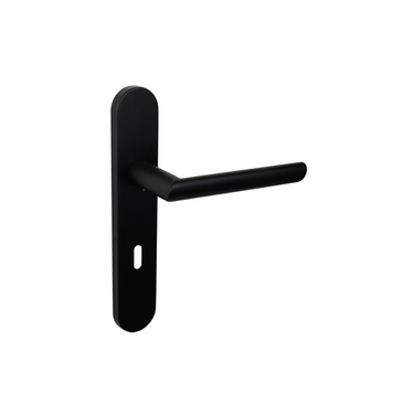 Ragusa door handle black with rounded shield SL72