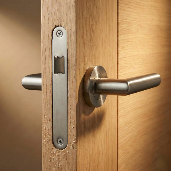 Barrel lock with stainless steel front plate