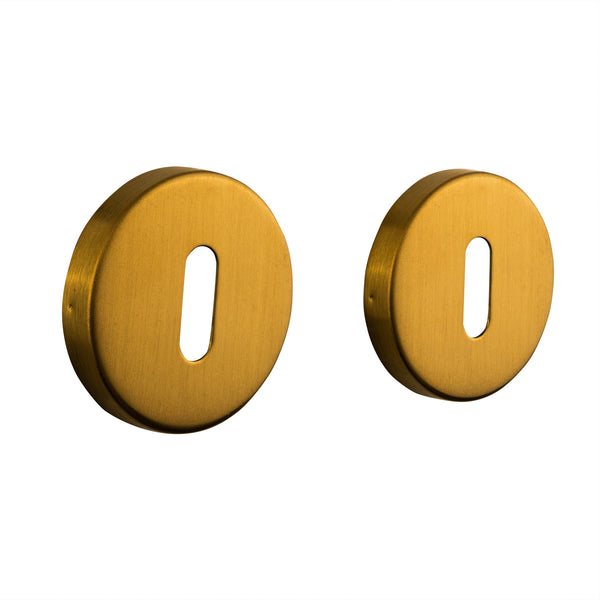 Key rosettes matt gold round