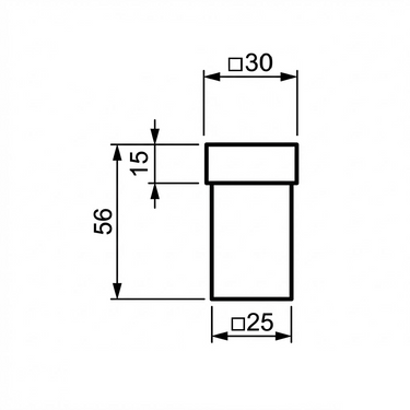 Door stop stainless steel floor or wall mounting 56 mm