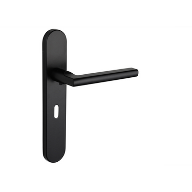 Teramo door handle black with rounded shield SL56