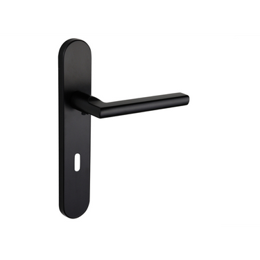 Teramo door handle black with rounded shield SL72