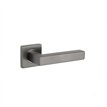 Viterbo Door Handle Gun Metal PVD Coated with Square Rose