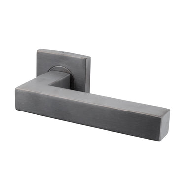 Viterbo Door Handle Gun Metal PVD Coated with Square Rose