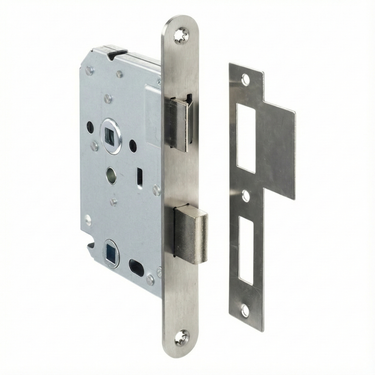 WC bathroom lock WC63/8 with stainless steel front plate