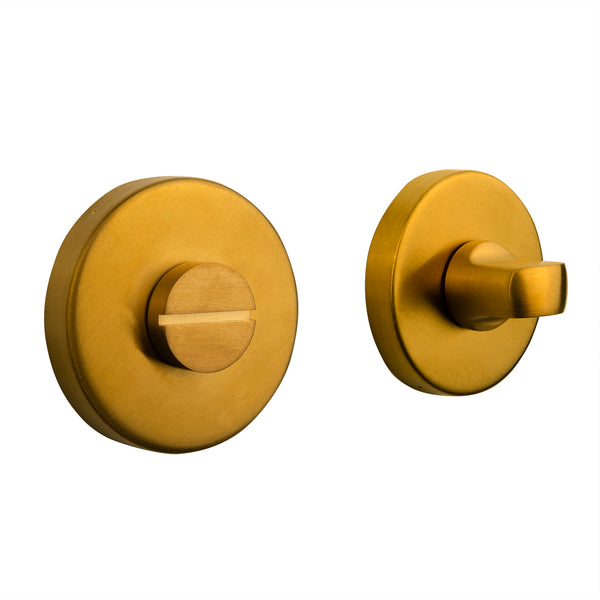 Toilet lock Matt gold round rosette