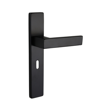 Imperio door handle black with rectangular shield SL56