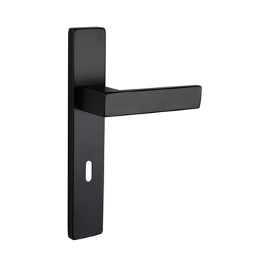 Imperio door handle black with rectangular shield SL72